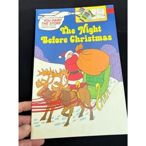 1980 The night Before Christmas, Paint Book, Golden Book I'm An Artist Storybook